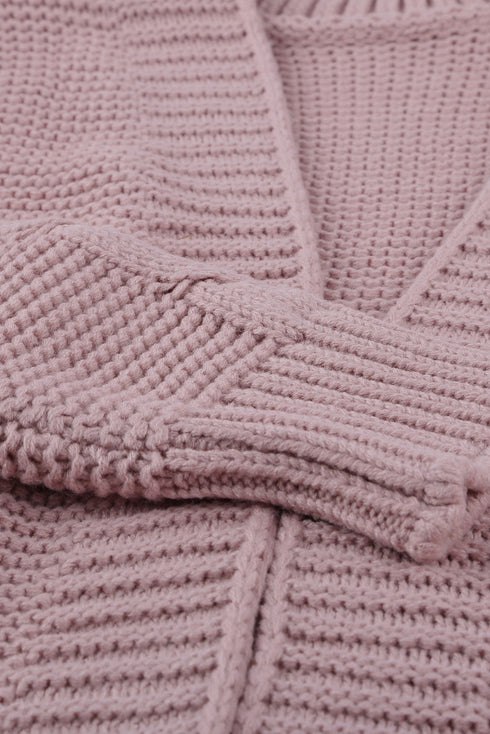 Open Front Chunky Knit Cardigan